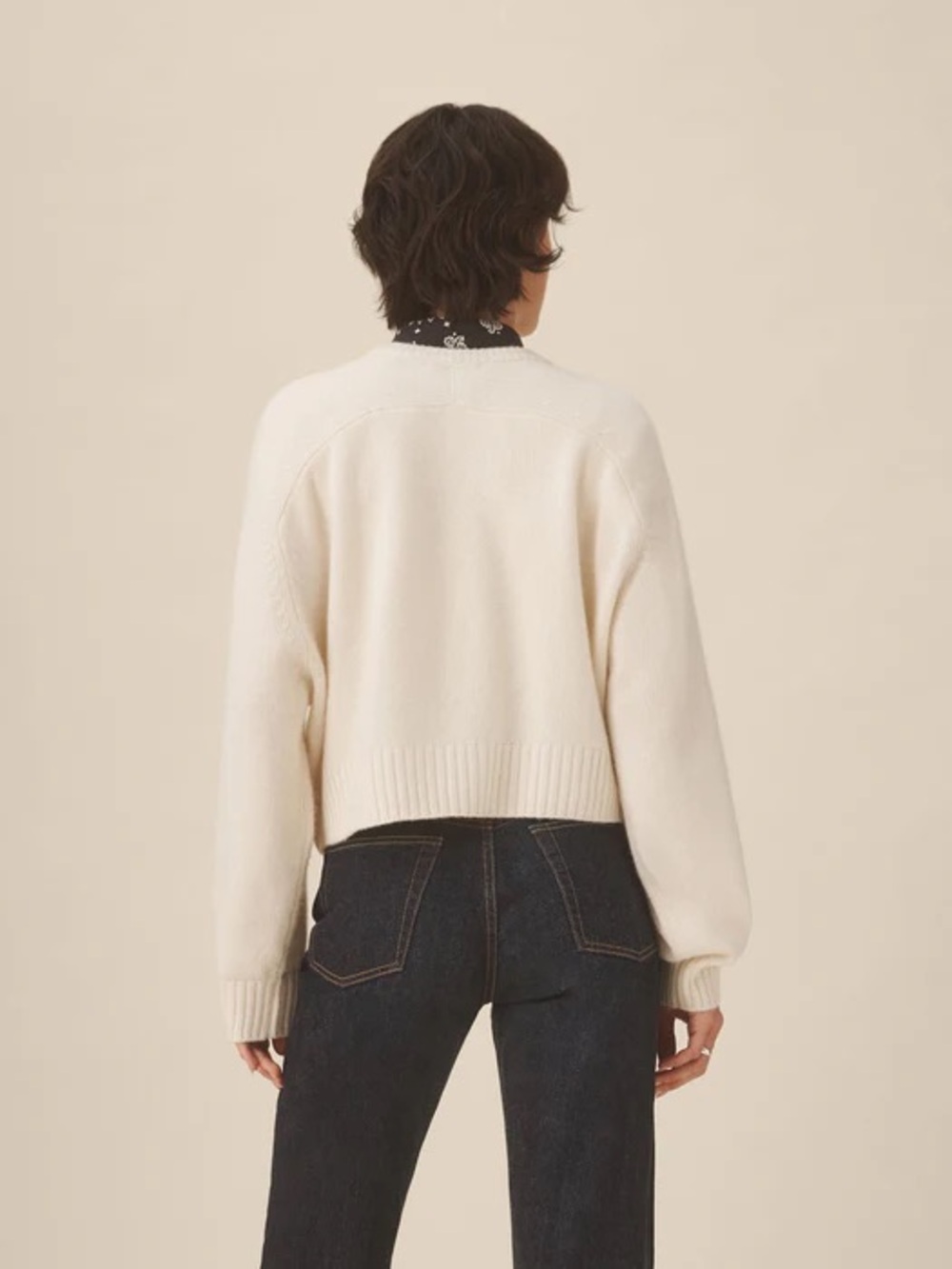 Buck Mason 100% Cashmere Crewneck Sweater Natural Size Medium - Picture 4 of 13